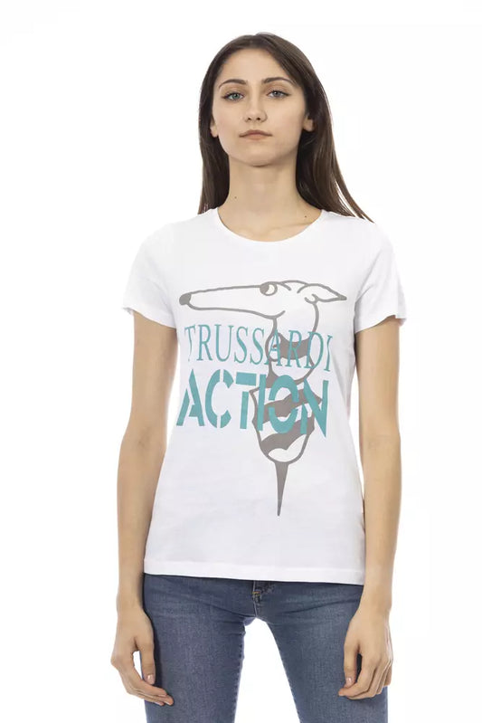 Trussardi Action Chic Vittryckt T-shirt: Sommargarderob Essential