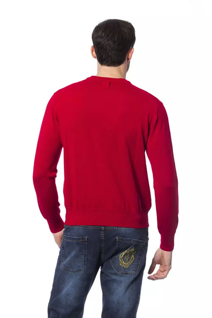 Suéter de lana merino rojo para hombre de Billionaire Italian Couture