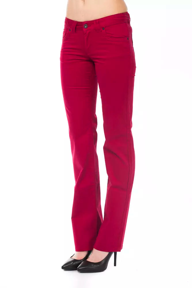 Pantalones de mujer Ungaro Fever de algodón rojo