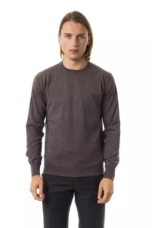 Uominitaliani Jersey gris de lana merino para hombre