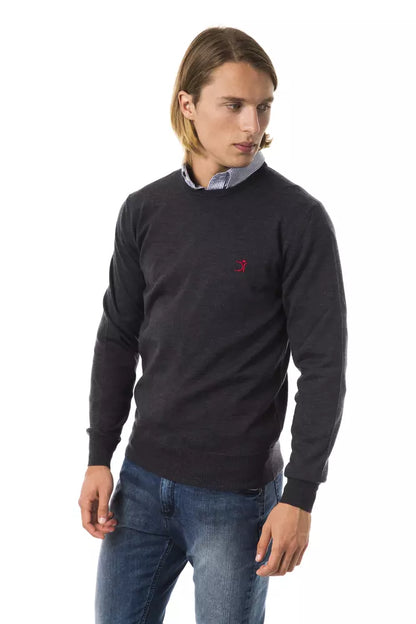 Uominitaliani Jersey Gris Merino Hombre