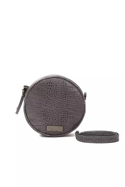 Bolso bandolera de piel gris para mujer Pompei Donatella