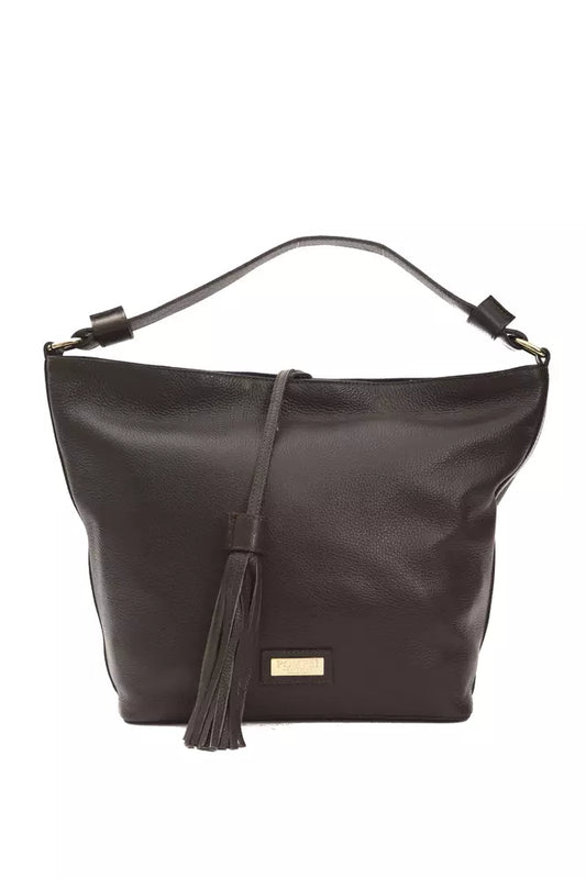 Bolso de hombro para mujer Pompei Donatella de piel marrón