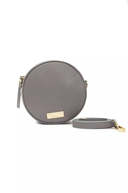 Pompei Donatella Gray Leather Women Crossbody Bag