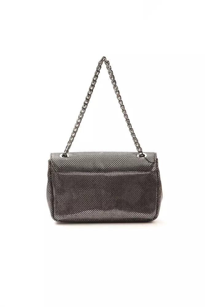 Pompei Donatella Gray Leather Women Crossbody Bag