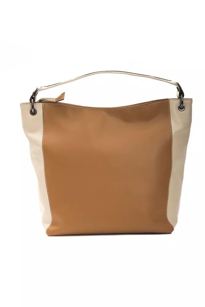 Bolso de hombro para mujer Pompei Donatella de piel marrón