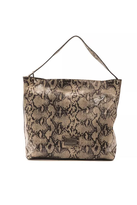 Bolso de hombro para mujer Pompei Donatella de piel marrón