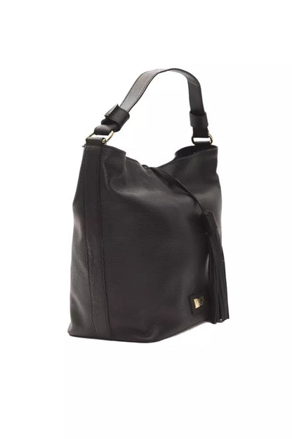 Bolso de hombro para mujer Pompei Donatella de piel negra