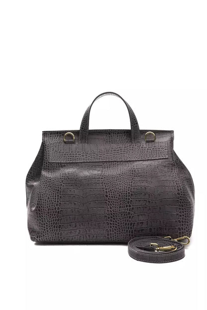 Pompei Donatella Gray Leather Women Handbag