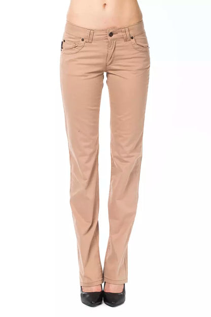 Pantalón de mujer Ungaro Fever de algodón beige