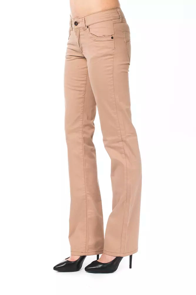 Pantalón de mujer Ungaro Fever de algodón beige