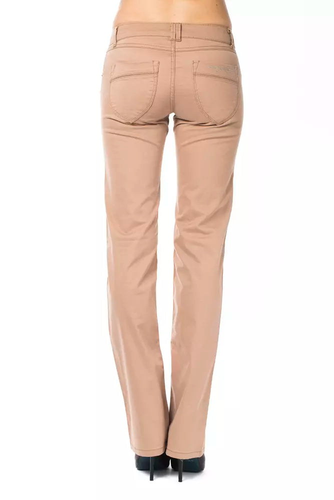 Pantalón de mujer Ungaro Fever de algodón beige