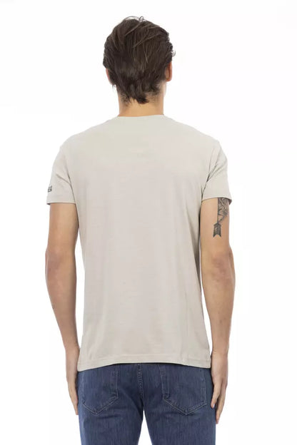 Camiseta de algodón beige para hombre Trussardi Action