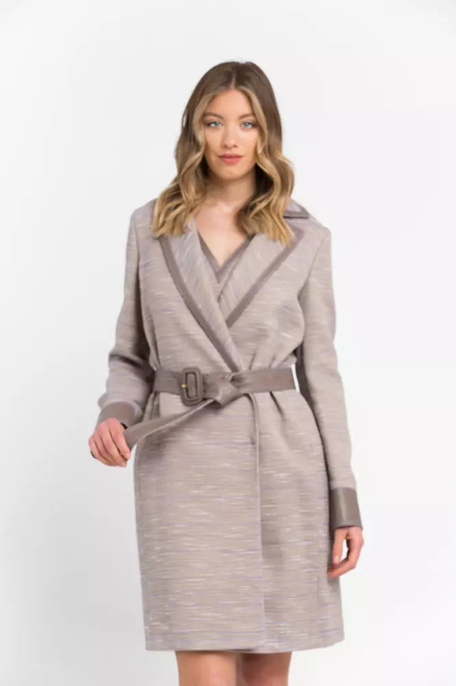 Trussardi Beige Cotton Dam Coat