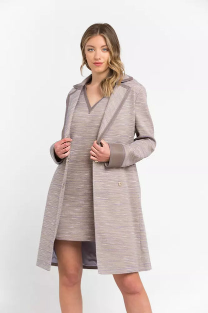 Trussardi Beige Cotton Dam Coat