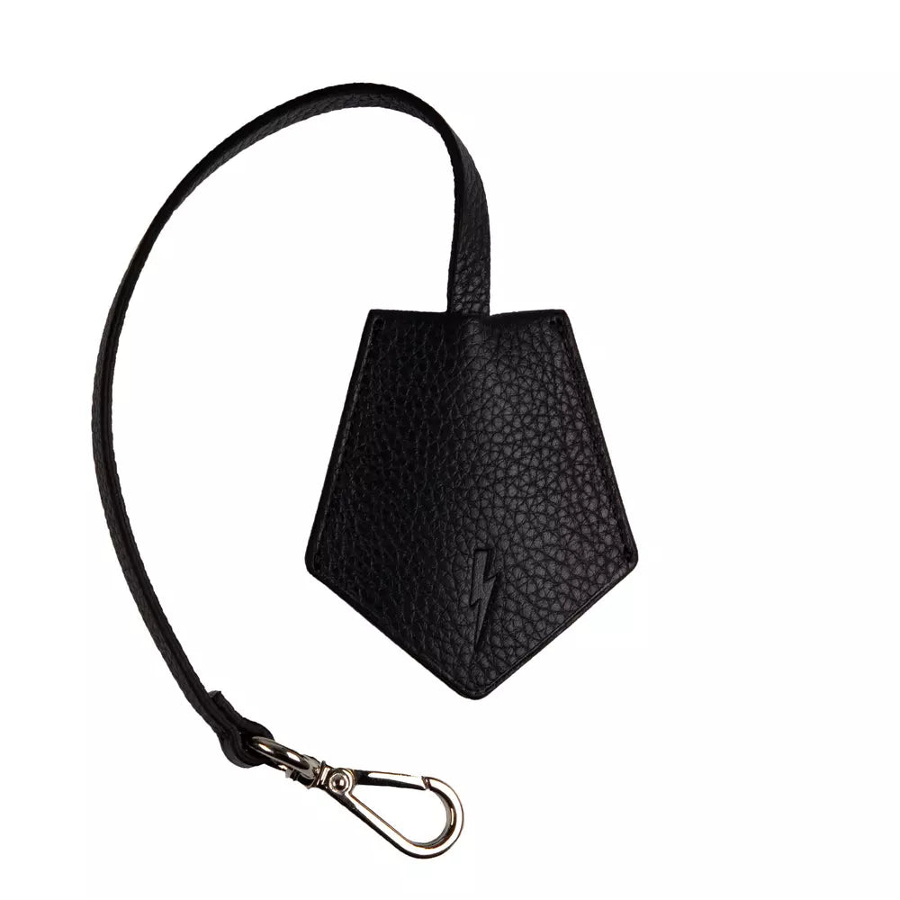 Llavero de cuero negro para hombre de Neil Barrett