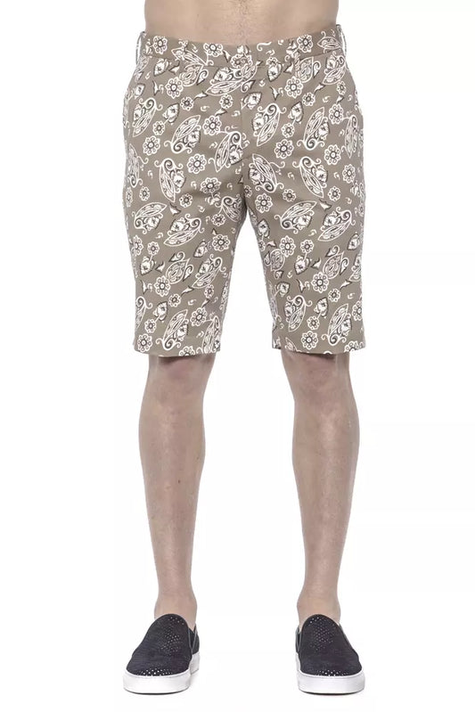 Pantalón corto de algodón beige para hombre PT Torino