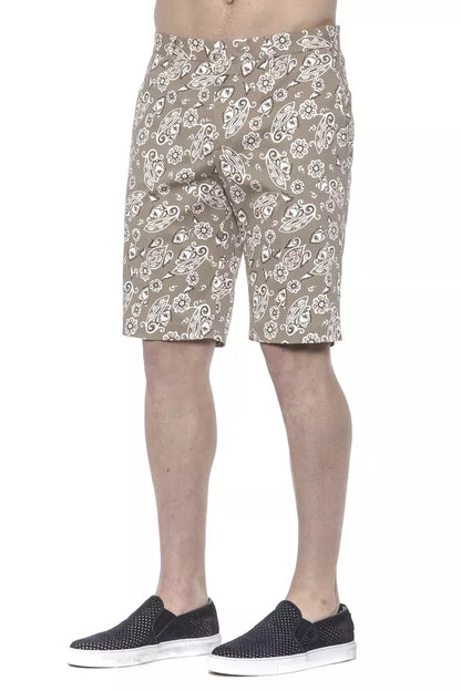 Pantalón corto de algodón beige para hombre PT Torino