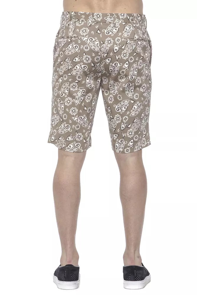 Pantalón corto de algodón beige para hombre PT Torino