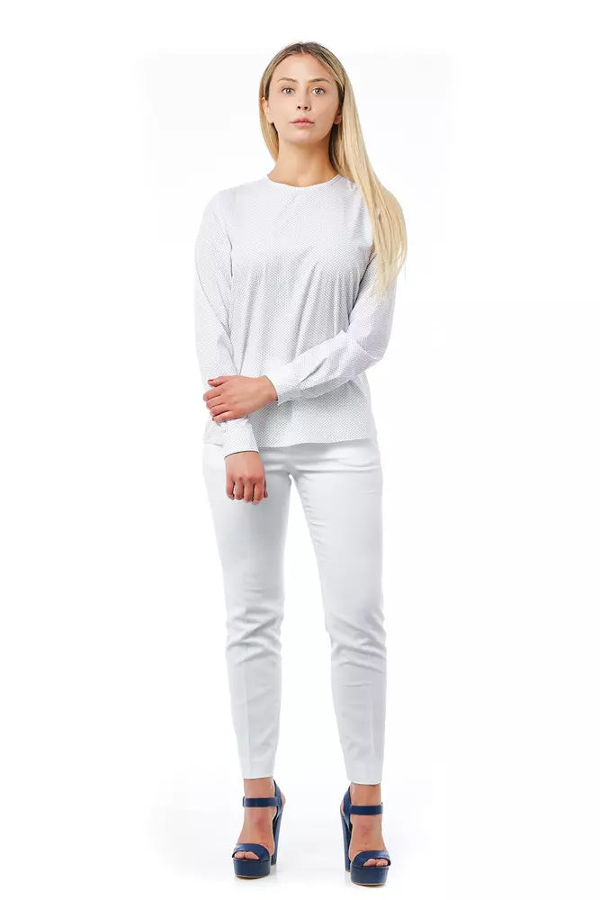 Blusa de mujer de algodón blanco Bagutta