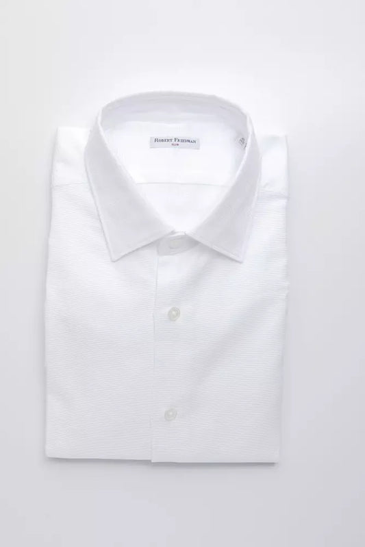 Robert Friedman White Cotton Men's Shirt