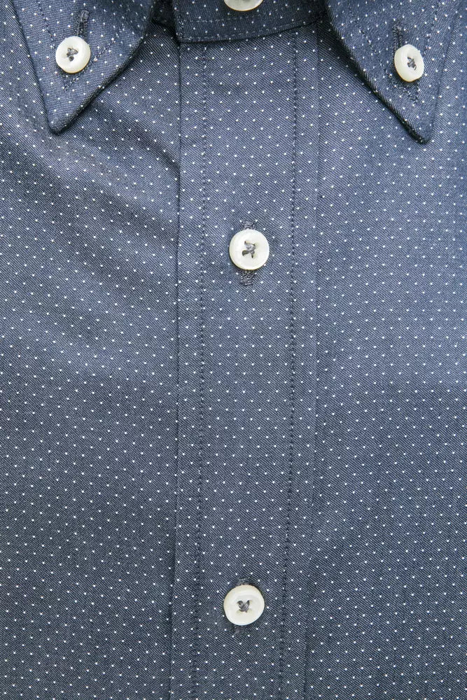 Robert Friedman Blue Cotton Men Shirt