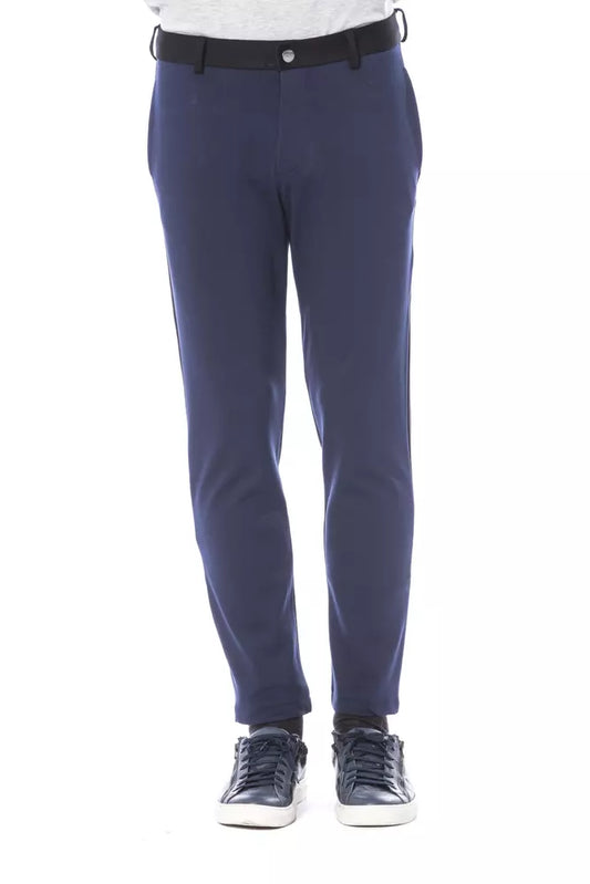 Pantalones de hombre de viscosa azul Verri