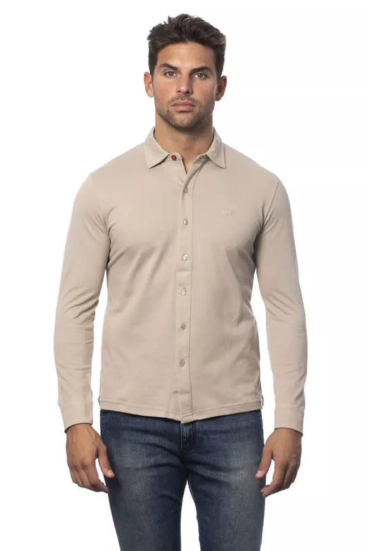 Camisa de algodón beige Verri para hombre