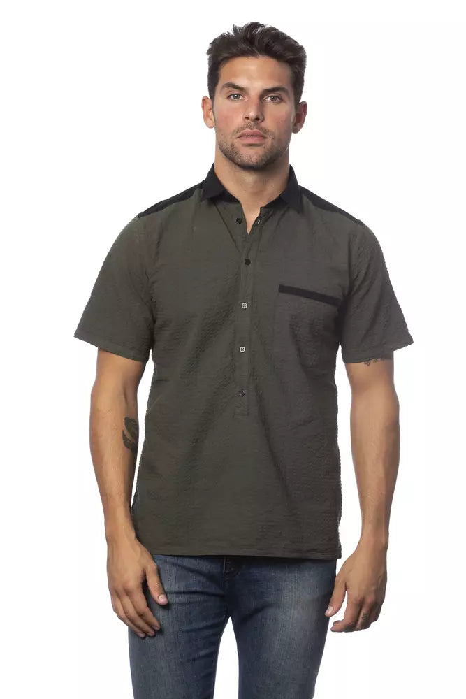 Camisa de algodón Verri Army para hombre