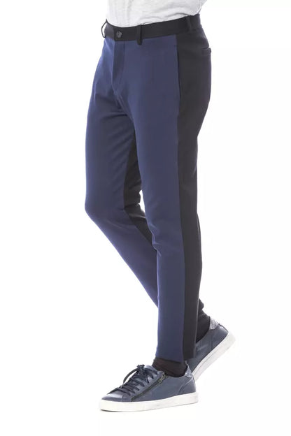 Pantalones de hombre de viscosa azul Verri