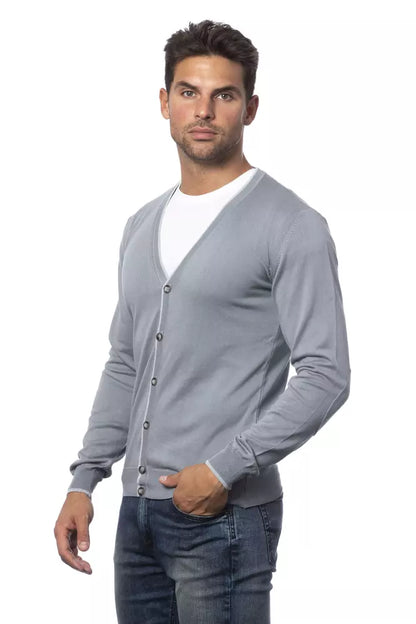 Cárdigan de algodón gris Verri para hombre