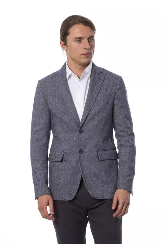 Blazer azul elegante de botonadura sencilla de Verri