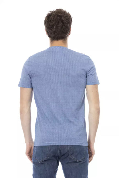 Camiseta de algodón azul claro para hombre Baldinini Trend