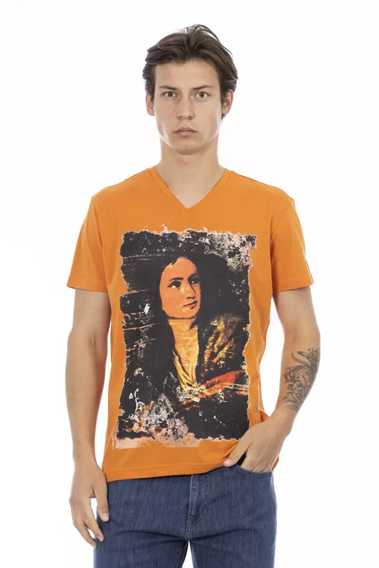 Trussardi Action Orange bomull män T-shirt