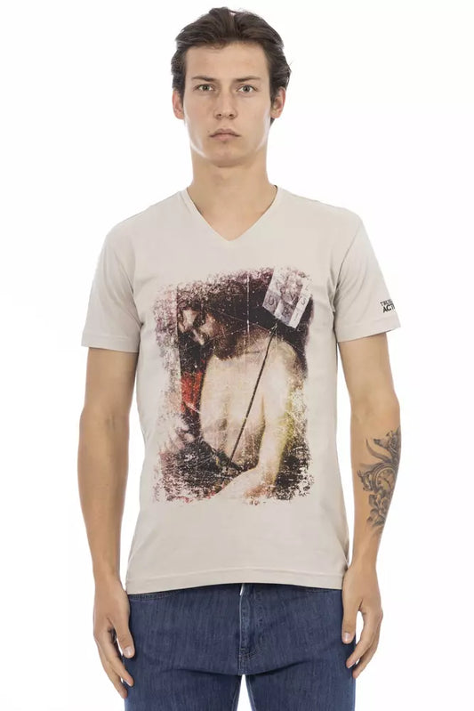 Trussardi Action Beige bomull män T-shirt