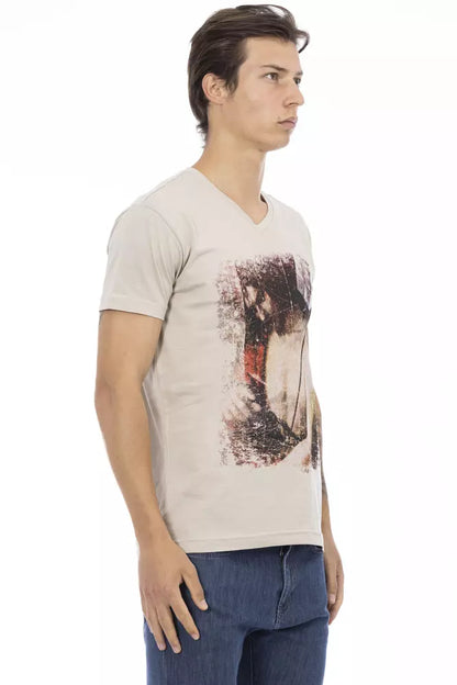 Trussardi Action Beige bomull män T-shirt