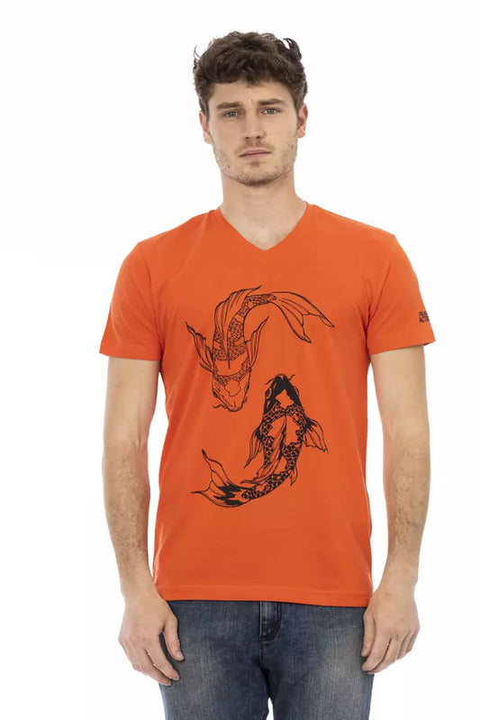 Camiseta de algodón roja para hombre Trussardi Action