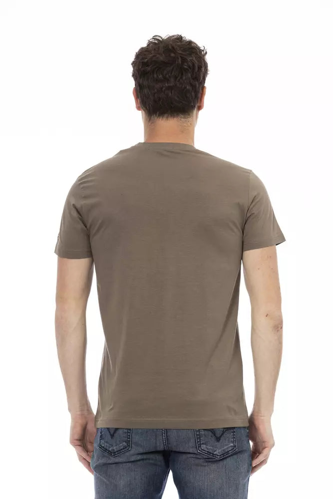 Trussardi Action Brun bomull män T-shirt