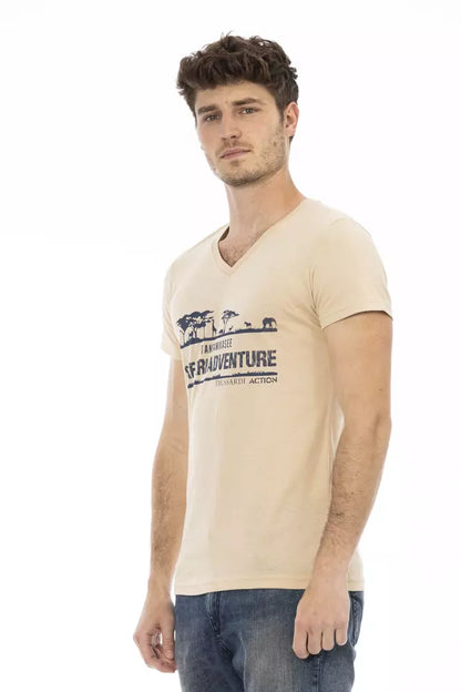 Trussardi Action Beige bomull män T-shirt