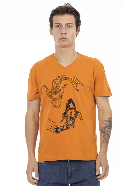 Trussardi Action Orange bomull män T-shirt