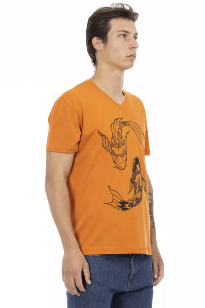 Trussardi Action Orange bomull män T-shirt