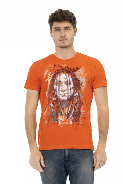 Camiseta de algodón naranja Action de Trussardi para hombre