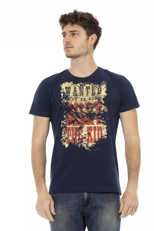 Trussardi Action Blå bomull T-shirt för män