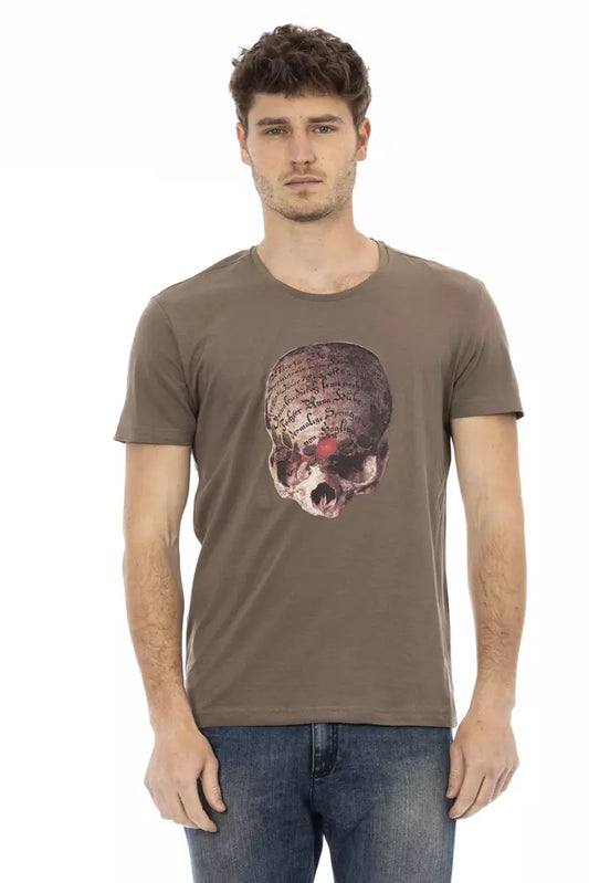 Trussardi Action Brun bomull män T-shirt