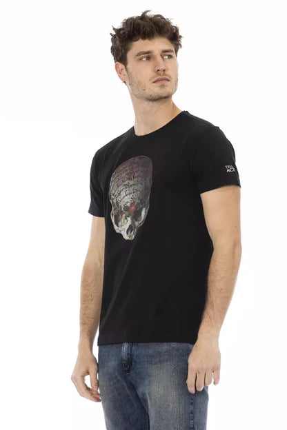 Trussardi Action Black Cotton Men T-Shirt