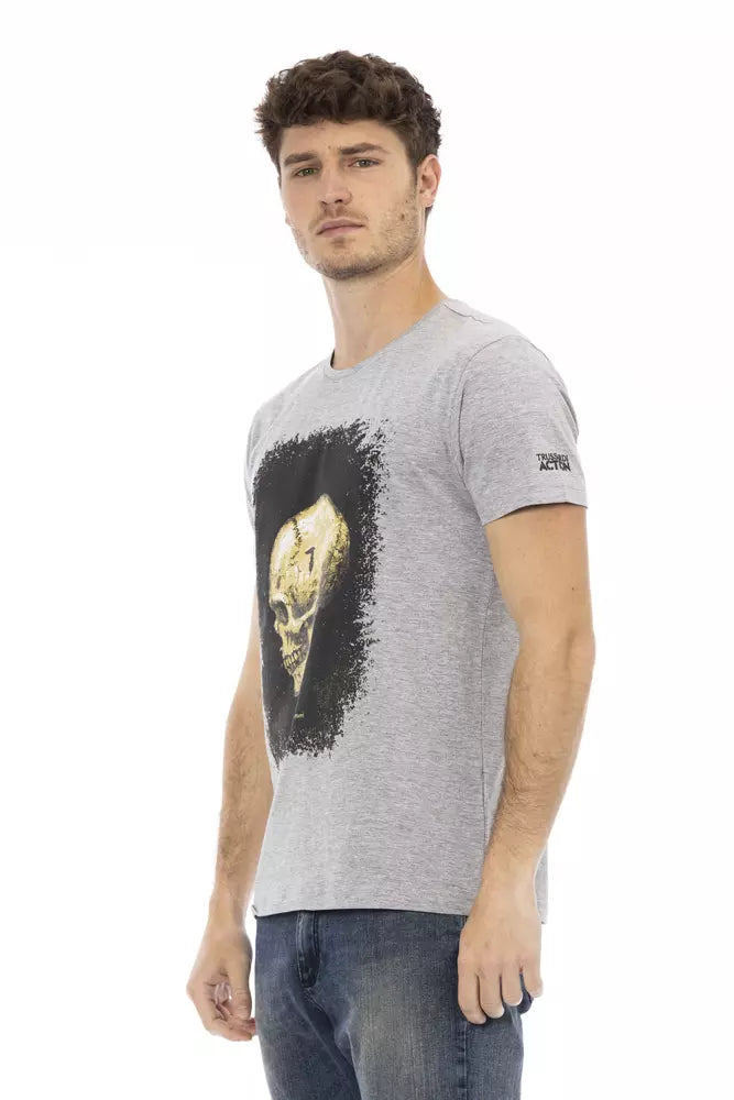 Trussardi Action Grå bomull män T-shirt