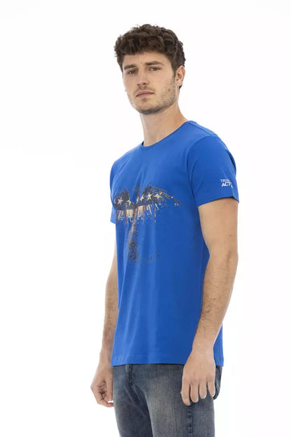 Trussardi Action Blå bomull T-shirt för män