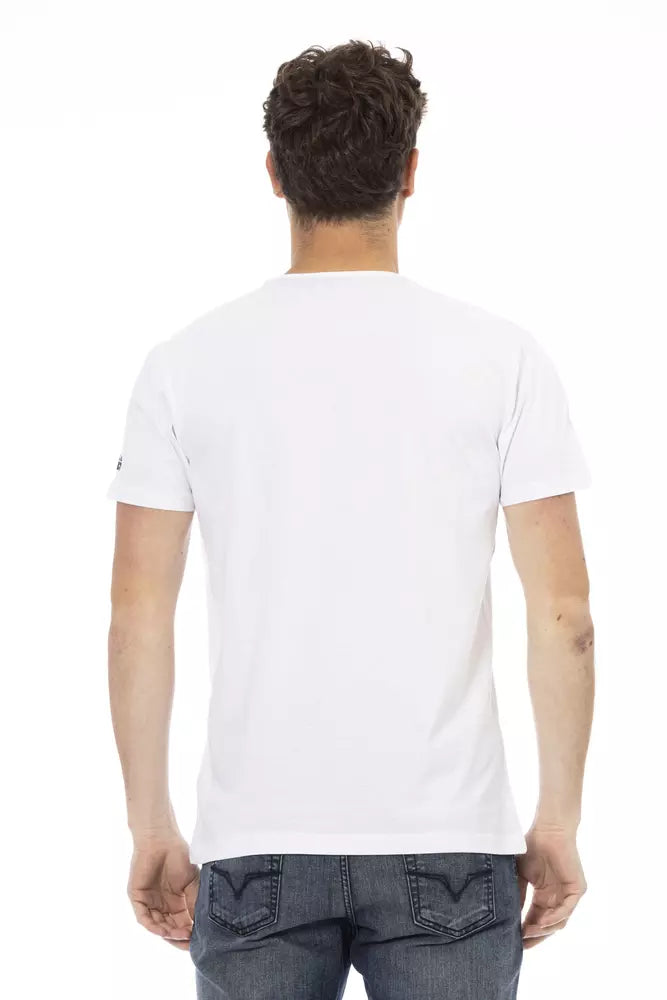 Camiseta de algodón blanca para hombre Trussardi Action