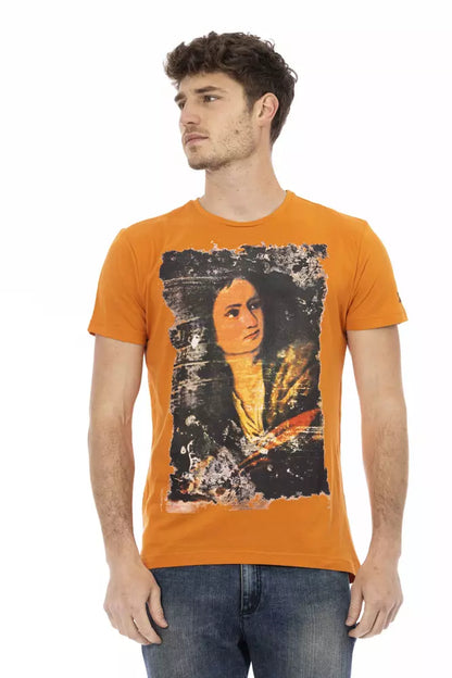 Camiseta de algodón naranja Action de Trussardi para hombre