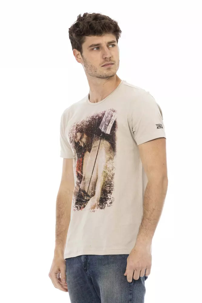 Trussardi Action Beige bomull män T-shirt